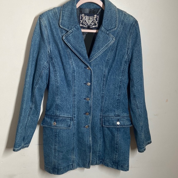 John Vintage Denim Blazer Jacket USA Made Sz M